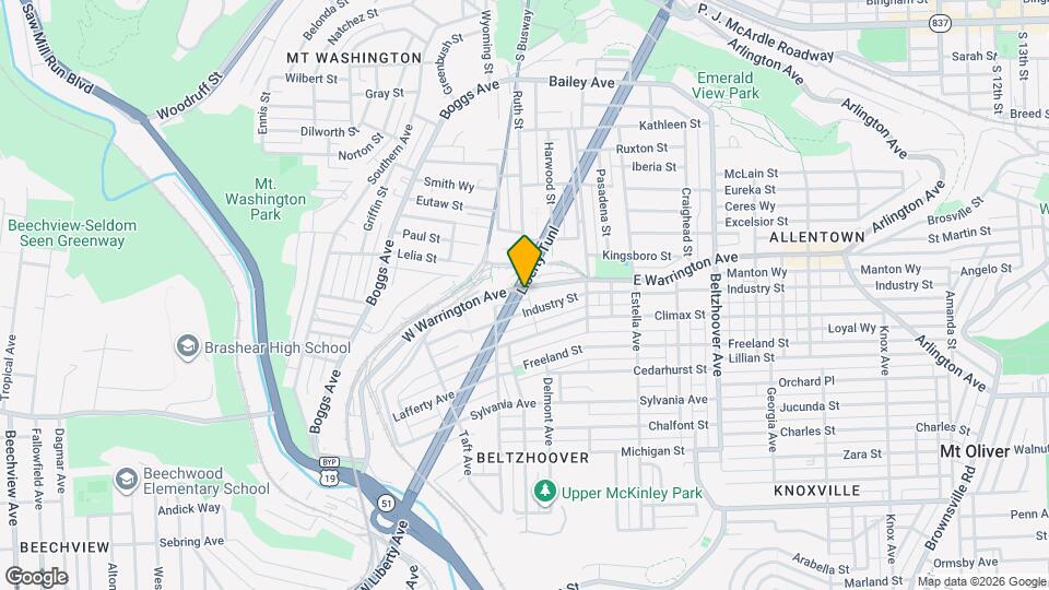 152 W Warrington Ave Mapa y Detalles de la Ubicación