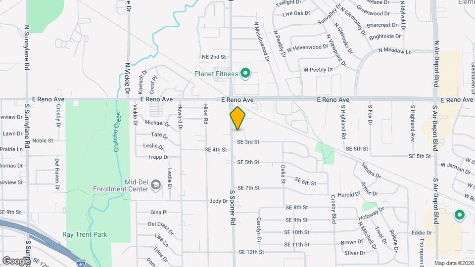 310 S Sooner Rd Mapa y Detalles de la Ubicación