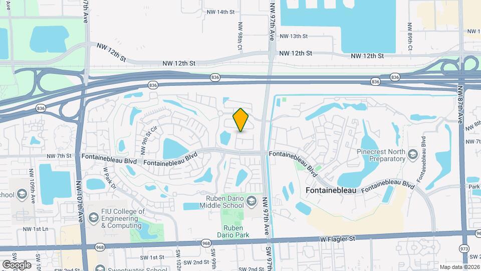 9731 Fontainebleau Blvd, Unit #301 Map and Location Details