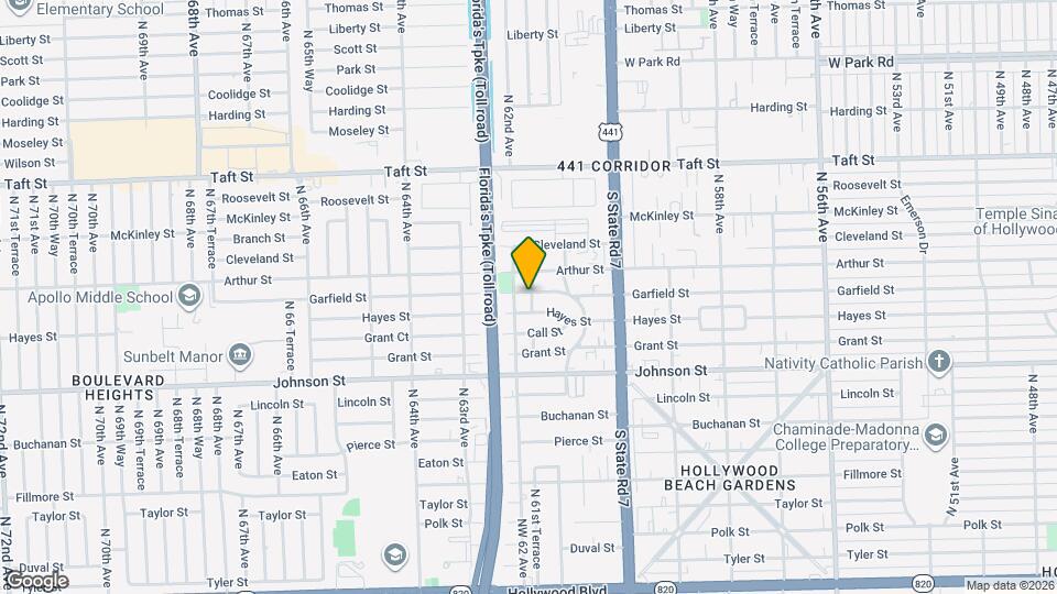 1112 N 61st Terrace Map and Location Details