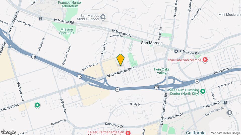 410 W San Marcos Blvd Map and Location Details