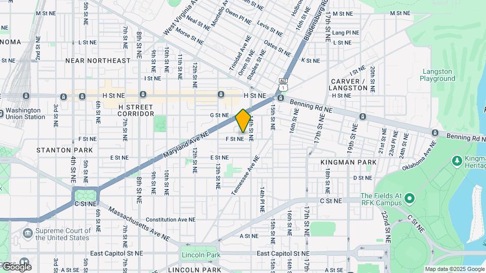 1366 F St NE, Unit 1366 F Street Map and Location Details