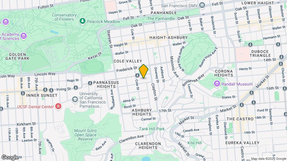 54 Parnassus Ave Map and Location Details