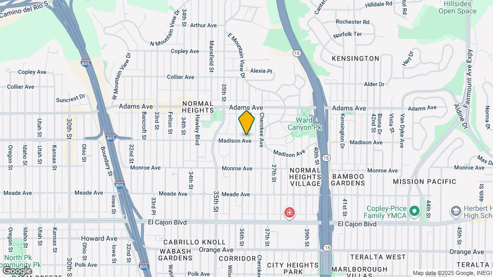 3590 Madison Ave Map and Location Details