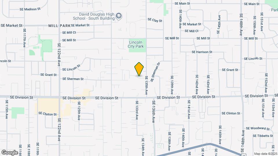13334 SE Sherman St Mapa y Detalles de la Ubicación