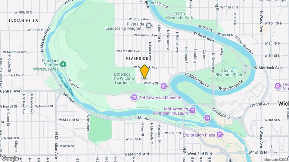 1620 W Pine St Map and Location Details