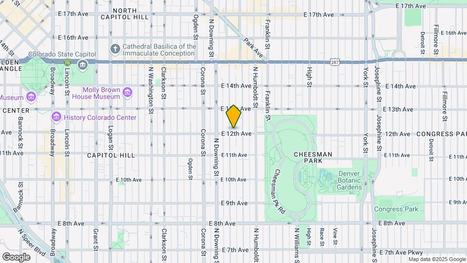 1320 E 12th Ave Map and Location Details
