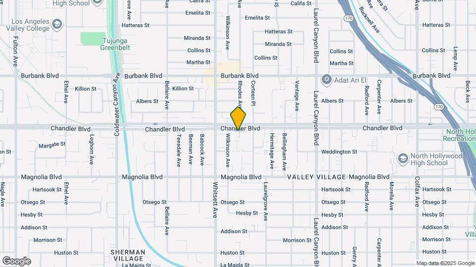 12390 Chandler Blvd Map and Location Details