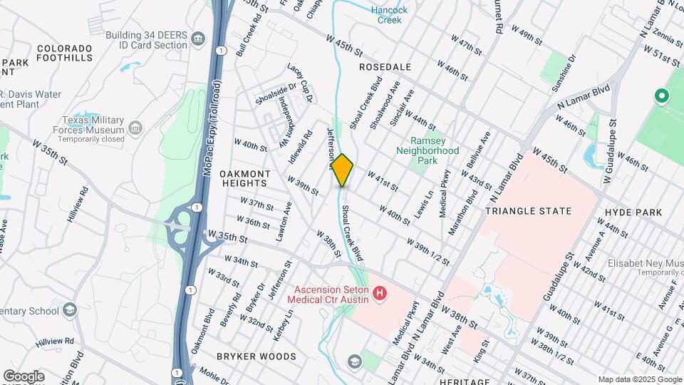 3942 Shoal Creek Blvd Map and Location Details