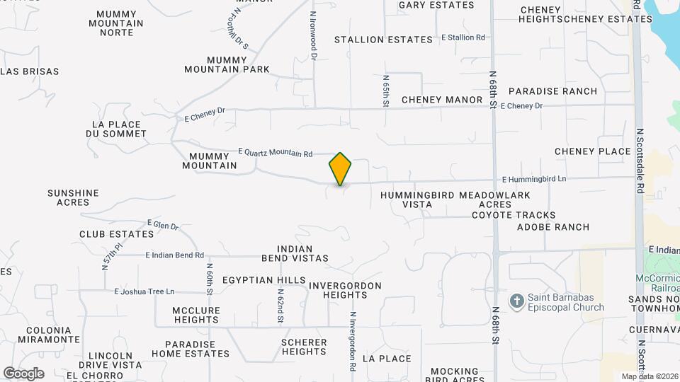 6331 E Hummingbird Ln Mapa y Detalles de la Ubicación