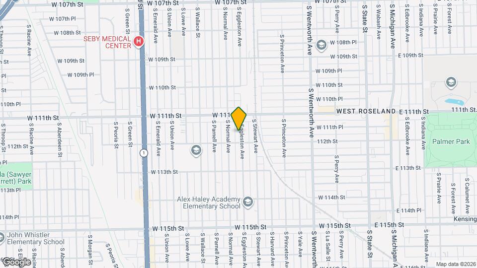 11142 S Eggleston Ave Map and Location Details