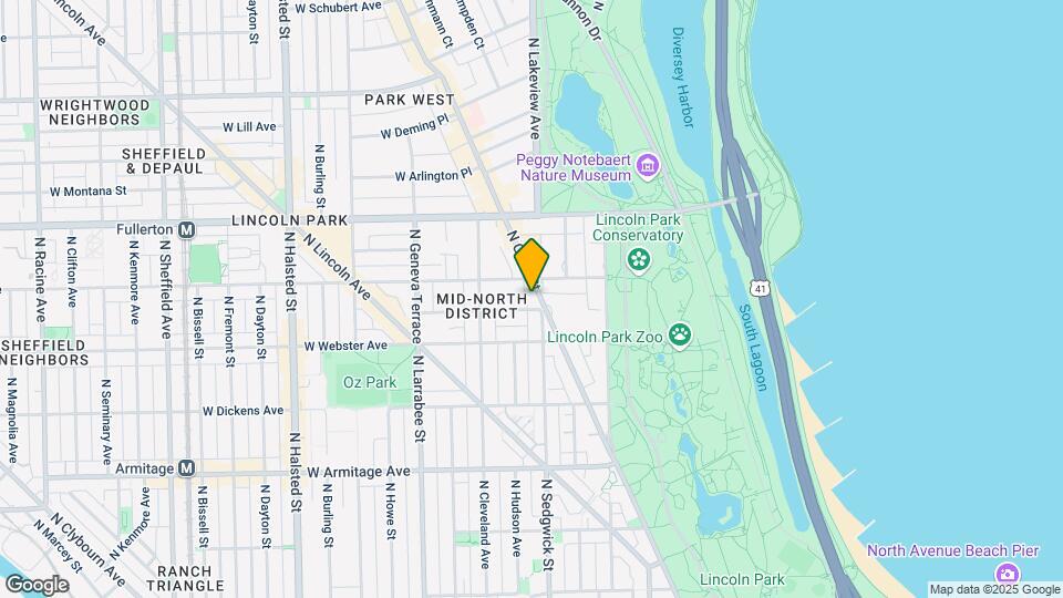 2252 N Clark St, Unit G Map and Location Details
