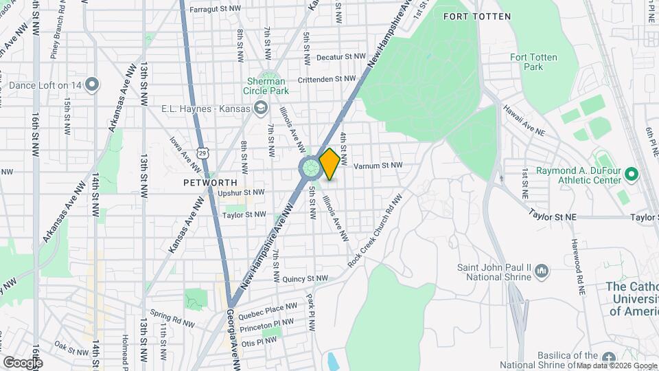 423 Upshur St NW, Unit Basement Mapa y Detalles de la Ubicación