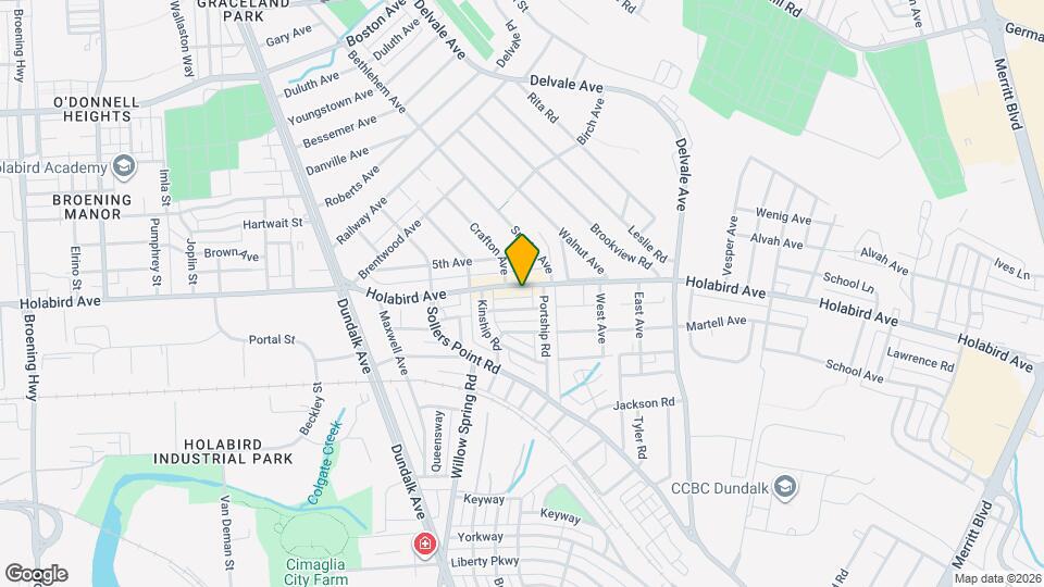 6921 Holabird Ave Map and Location Details