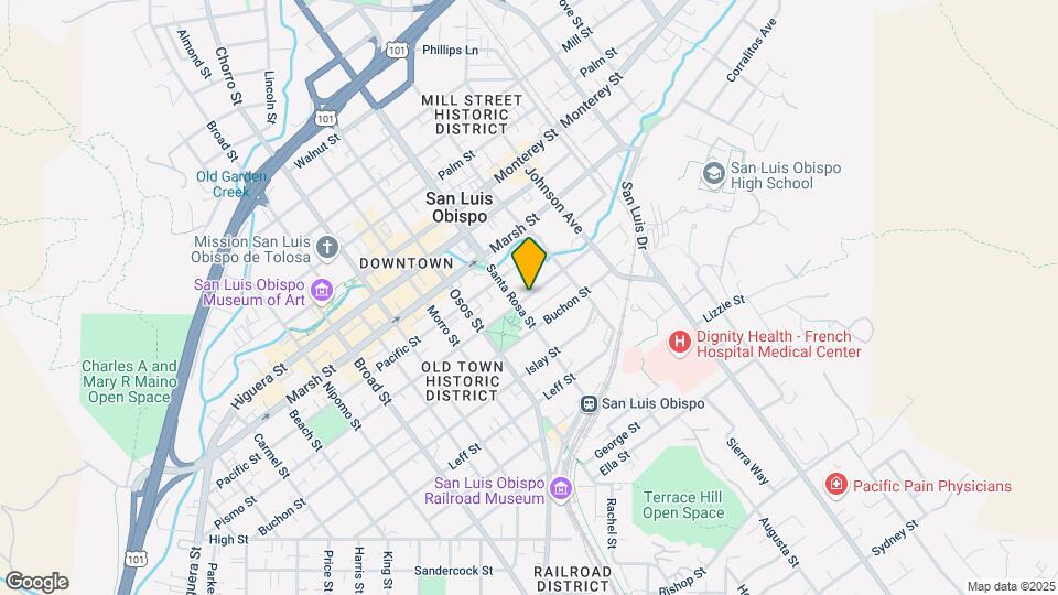1121 Pismo St Map and Location Details