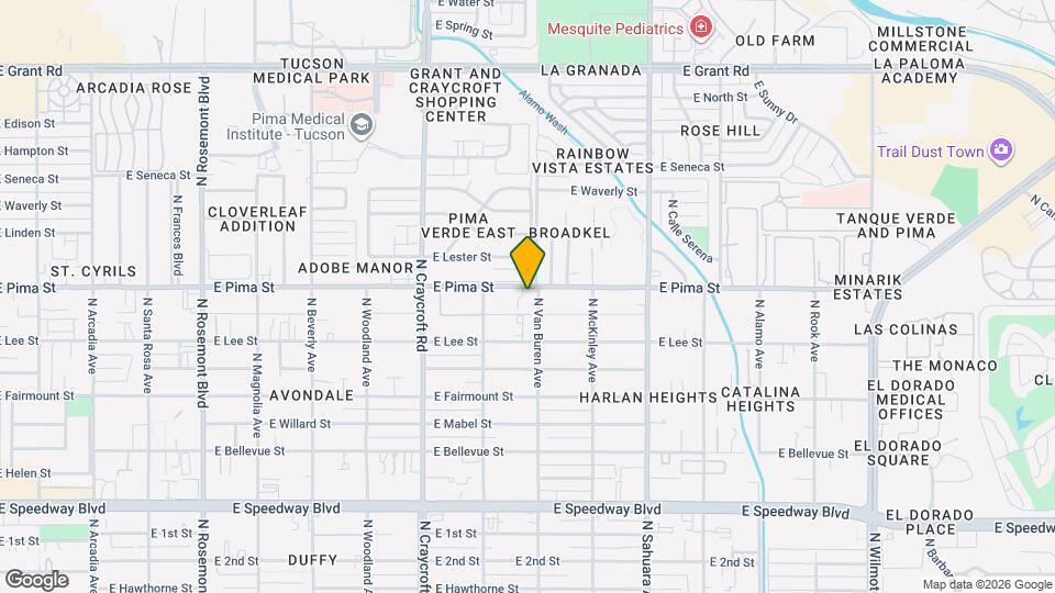 5650 E Pima St Map and Location Details