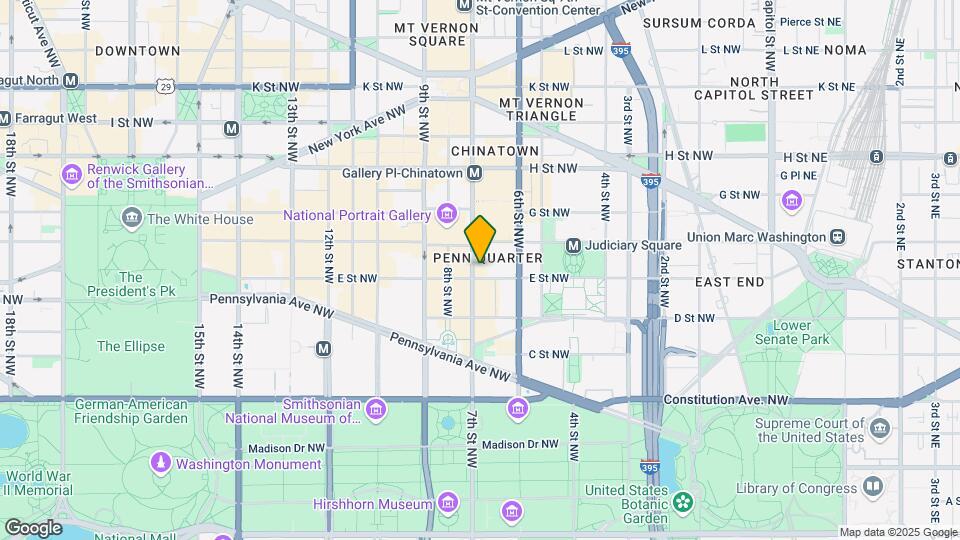 675 E St NW Mapa y Detalles de la Ubicación