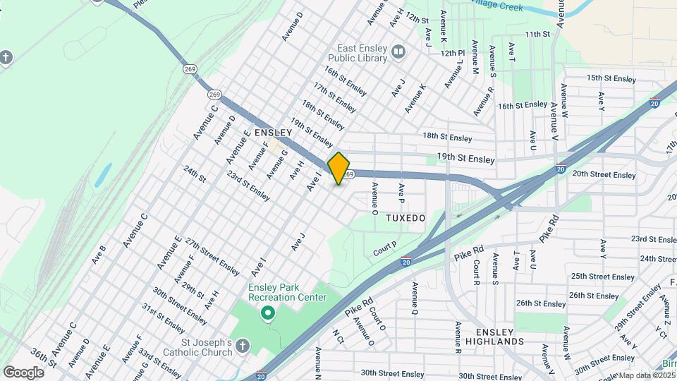 2017 Ave J Map and Location Details