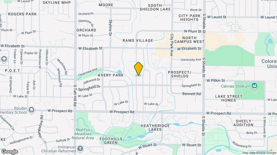 Spacious 3 Bed 2 Bath House Near CSU Campus! Map and Location Details