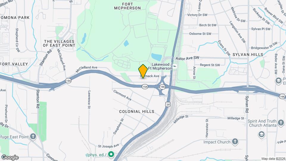 1361 McClelland Ave Map and Location Details