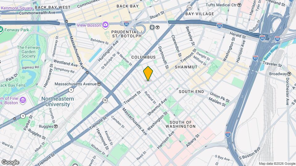 683 Tremont St, Unit 3 Map and Location Details