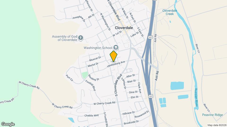 180 Healdsburg Ave Map and Location Details