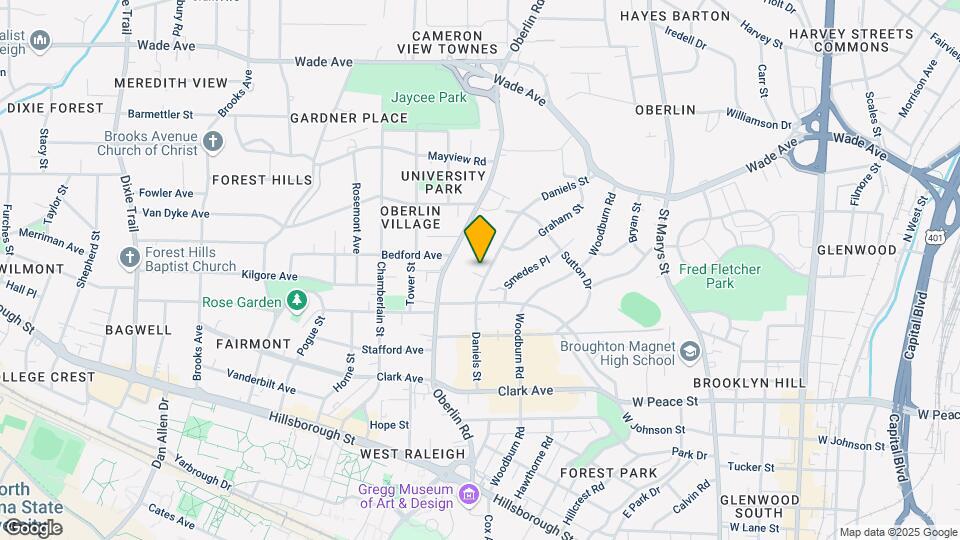 615 Daniels St Mapa y Detalles de la Ubicación