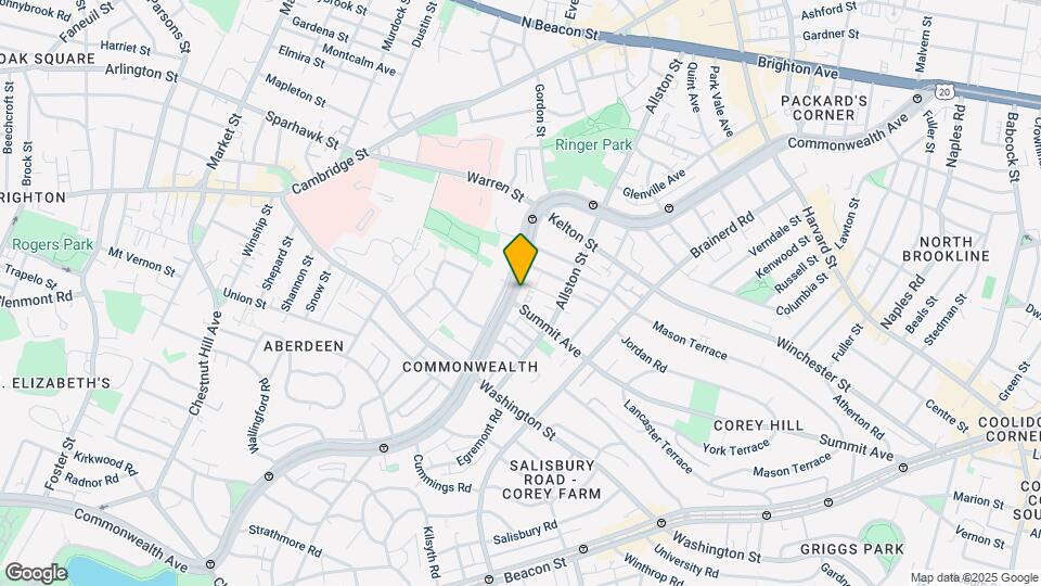 1498 Commonwealth Ave Map and Location Details