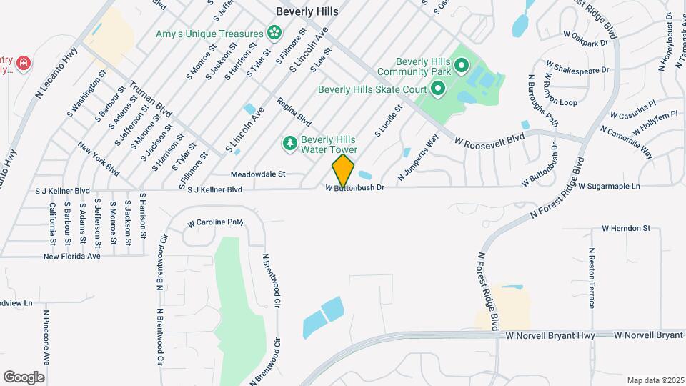 1288 W Buttonbush Dr Map and Location Details