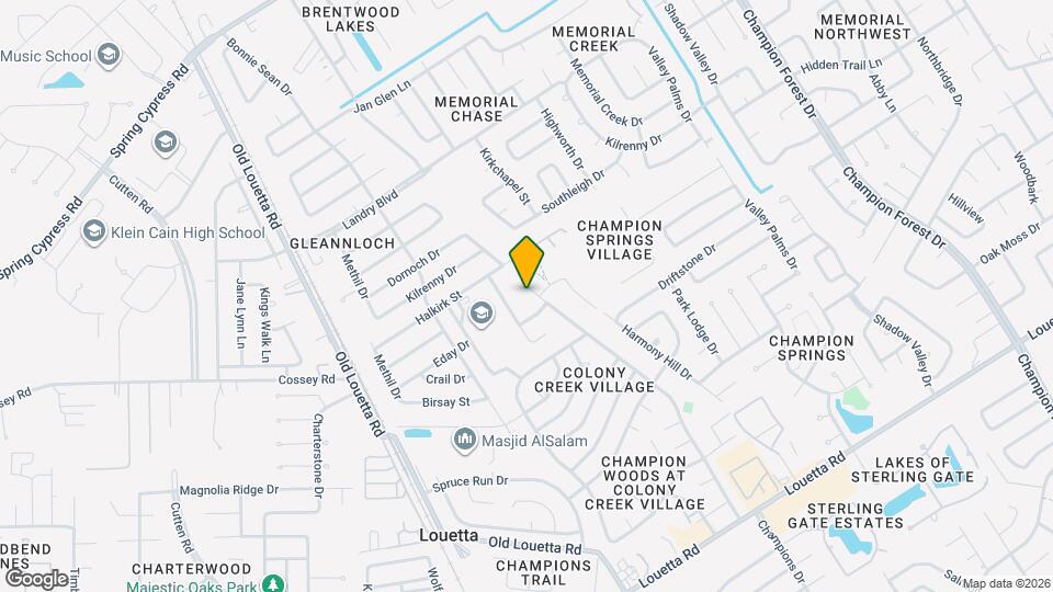 17507 Colony Creek Dr Map and Location Details