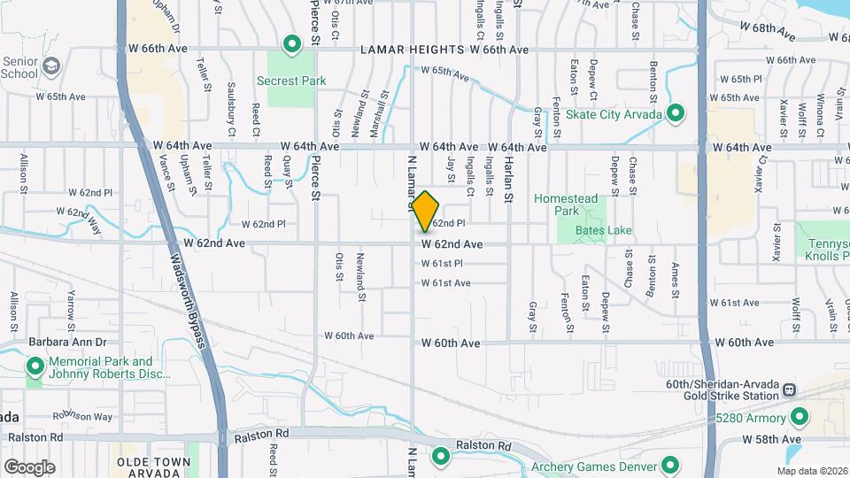 6345 W 62nd Ave Map and Location Details