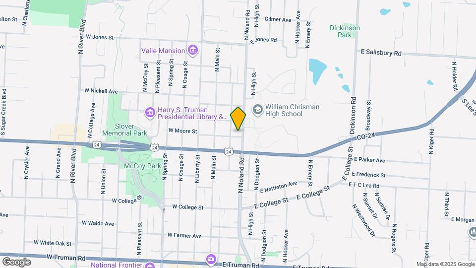 1100 N Noland Rd Mapa y Detalles de la Ubicación