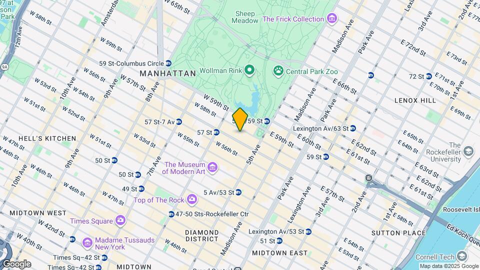 8 W 57th St Map and Location Details