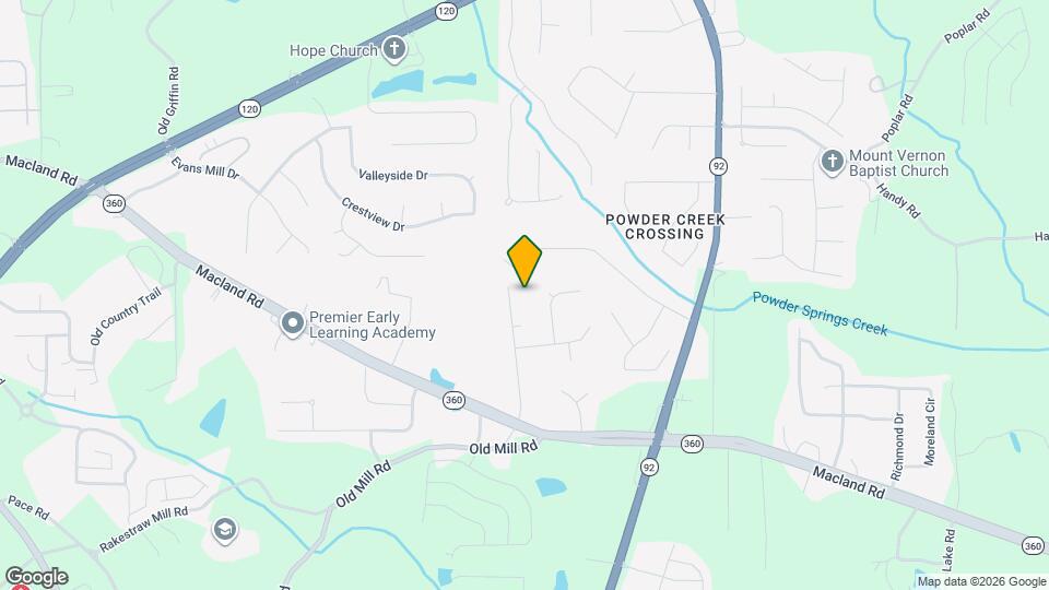 286 MacLand Springs Dr Mapa y Detalles de la Ubicación