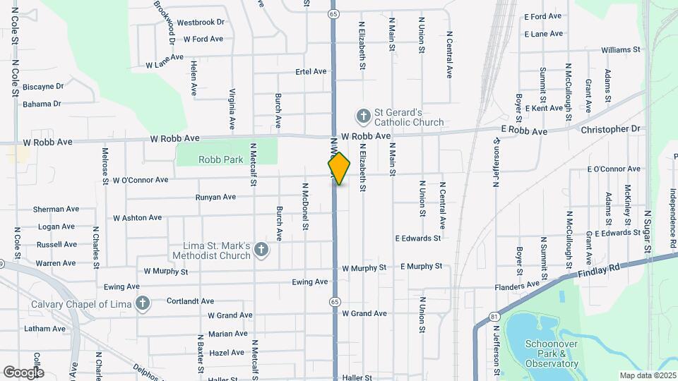 1022 N West St Map and Location Details