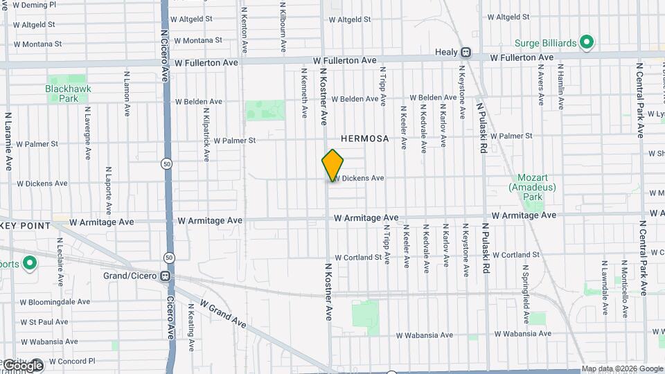 2049 N Kostner Ave, Unit Apt #3 Map and Location Details