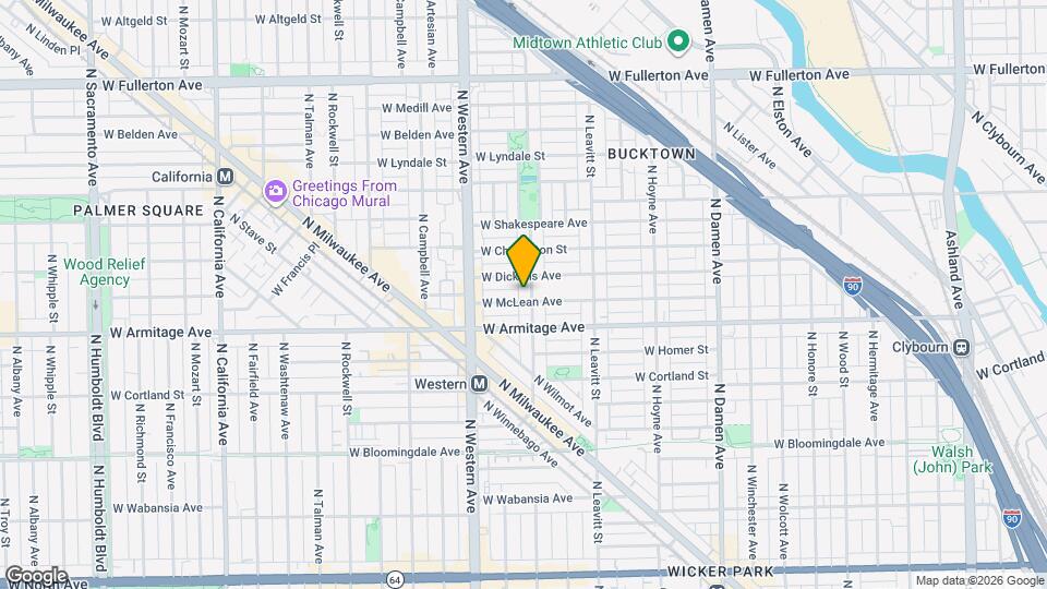 2030 N Oakley Ave Map and Location Details