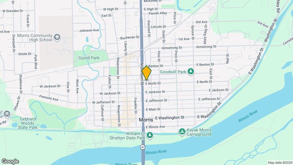 312 E North St Mapa y Detalles de la Ubicación