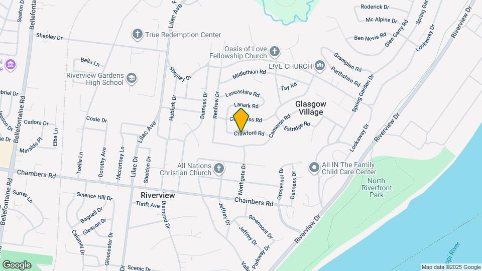 408 Crawford Rd Map and Location Details