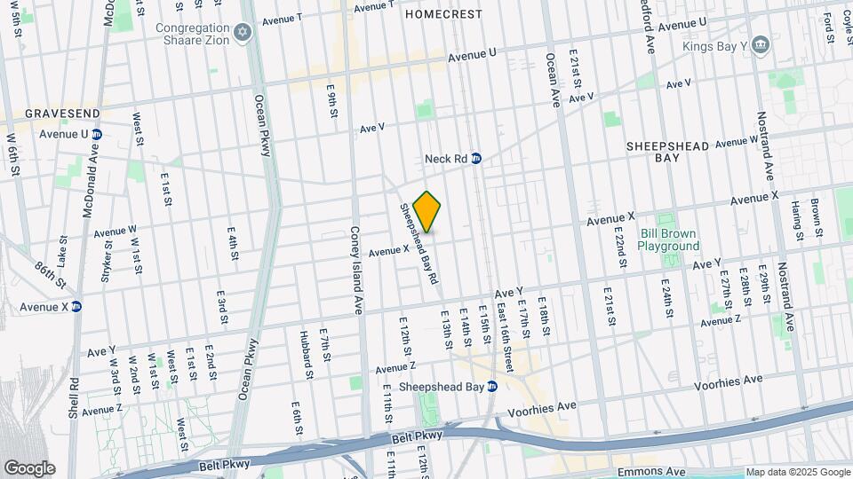 1245 Avenue X Map and Location Details
