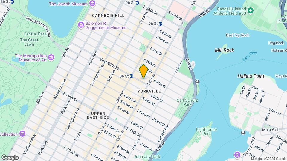 345 E 86th St Map and Location Details