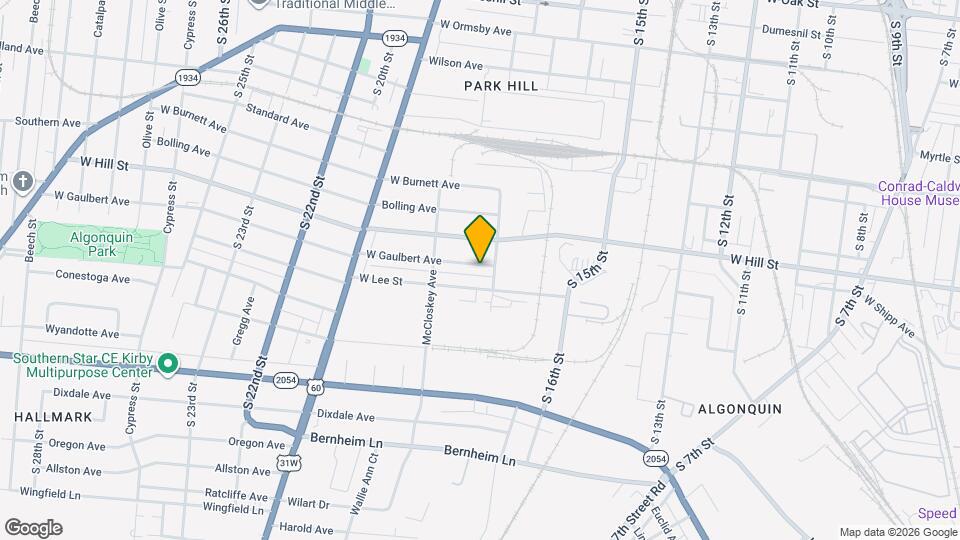 1708 W Gaulbert Ave Map and Location Details