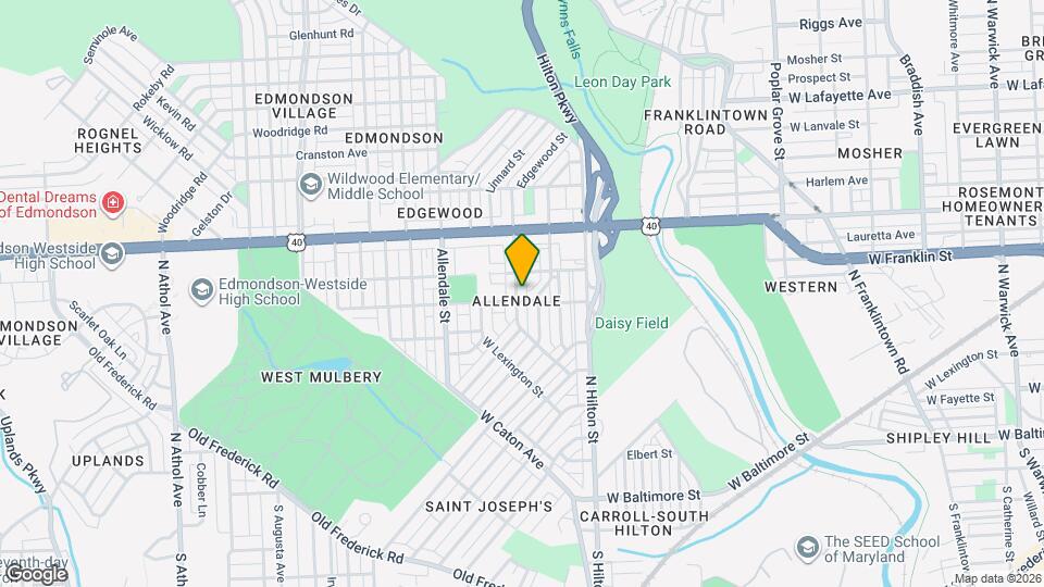 405 Edgewood St Map and Location Details