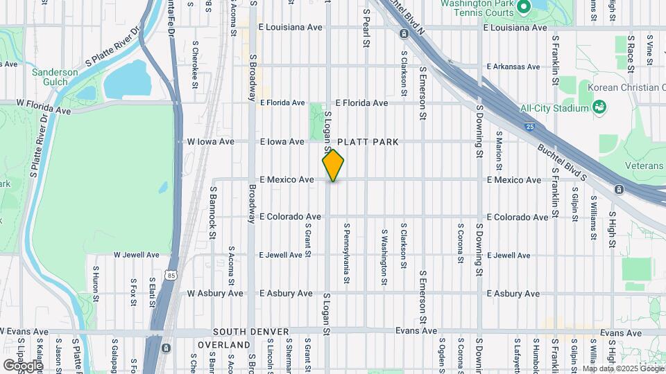 1706 S Logan St Map and Location Details