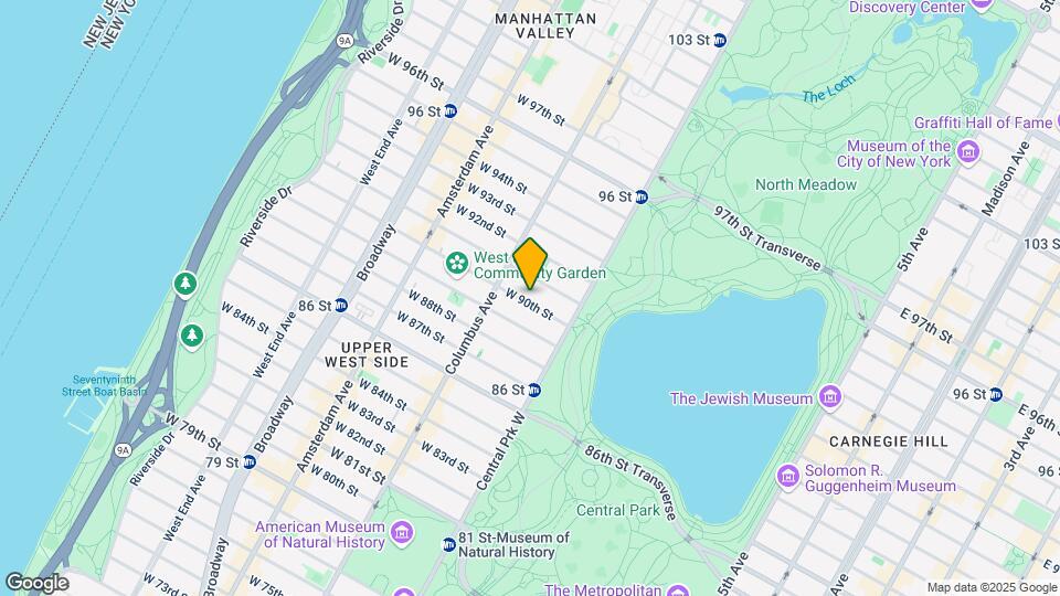 41 West 90th Street Map and Location Details