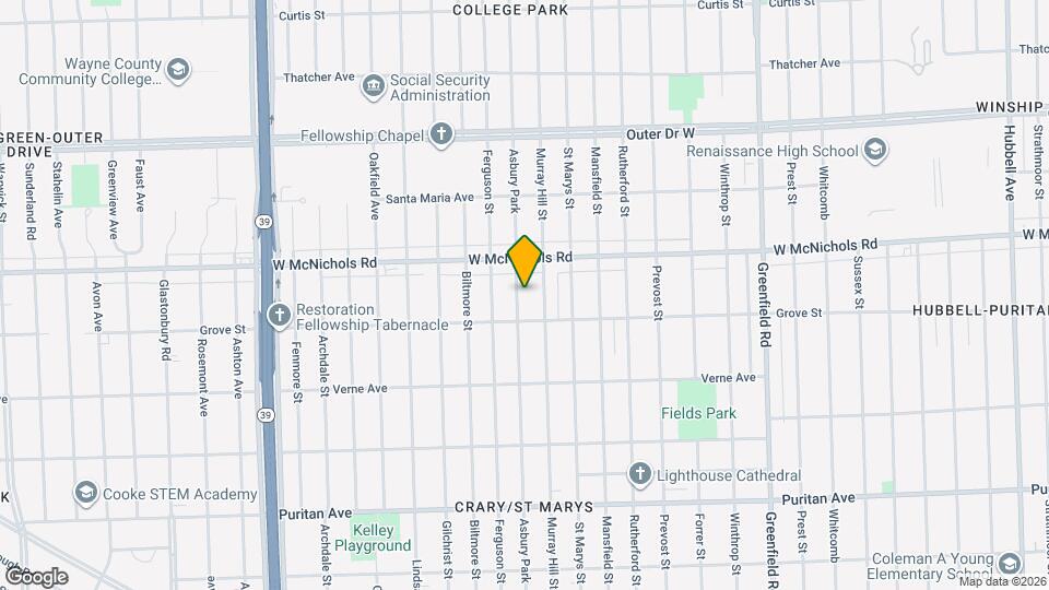 16846 Asbury Park Map and Location Details