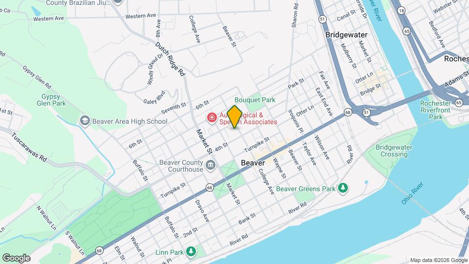 421 College Ave Map and Location Details