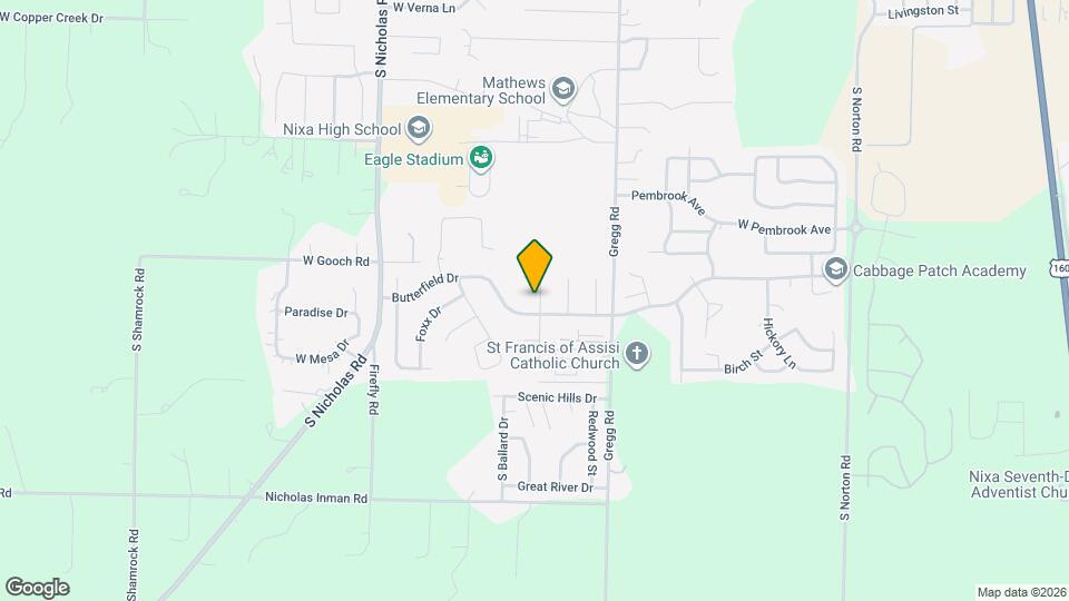 709 S Pinewood Ln Map and Location Details