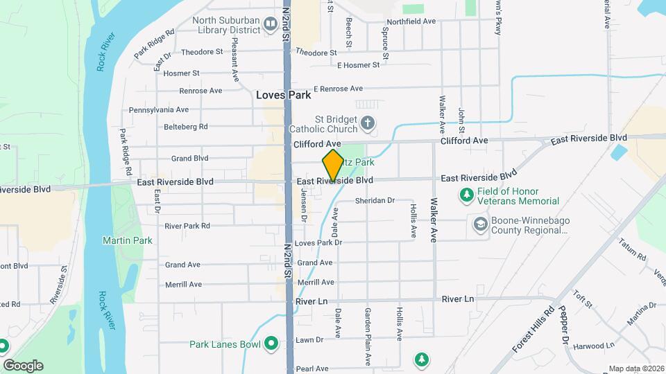 539 E Riverside Blvd Map and Location Details