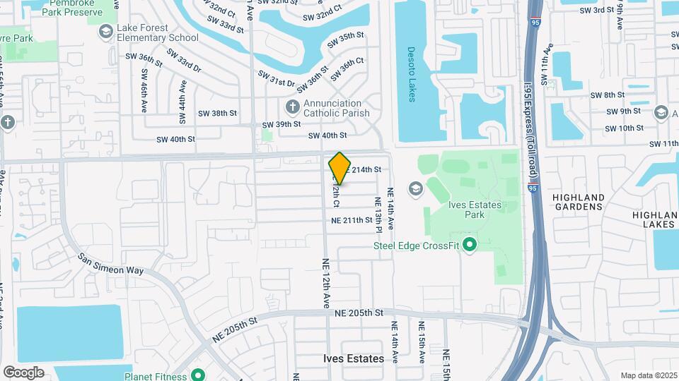 1241 NE 212th Terrace Map and Location Details